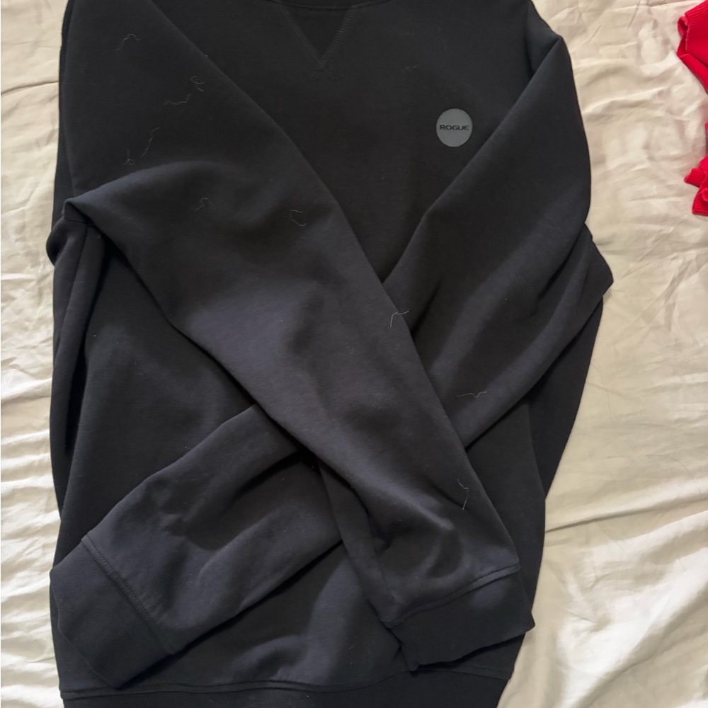 Rogue Black Crewneck Sweatshirt with Subtle Logo